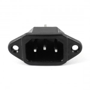 AC 250V 10A 3P C14 Male Power Inlet Socket Connector for Rice Cooker