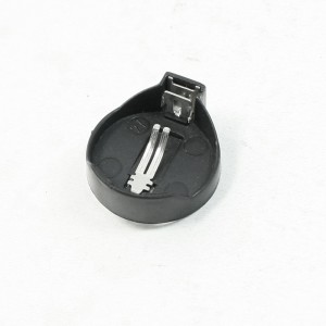 LIR2032 CR2032 2025 2016 Single Button Cell Battery Holder Black