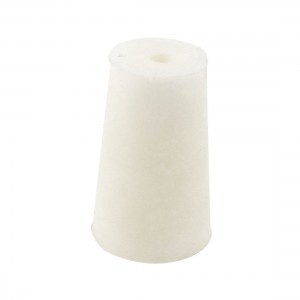 7mm Hole Dia Silicone Test Tube Stopper Plug 31mm Long White