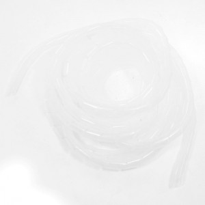 6Meter Long PE Polyethylene 14mm Spiral Cable Wire Wrap Tube White