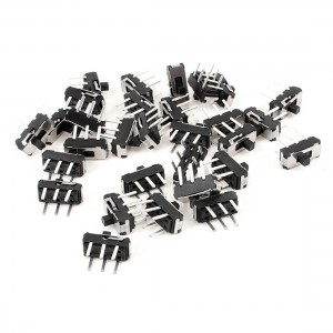 30 Pcs On/Off SPDT 1P2T 6 Pin Vertical Mini DIP Slide Switch 9x4x3.5mm