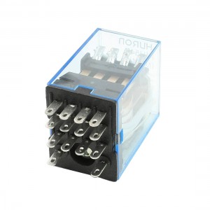 Red LED Light AC 12V Coil Power Relay 14-Pin 4PDT 4NO 4NC HH54P