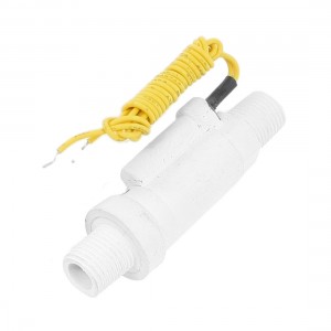 12mm Outer Thread White Plastic Water Flow Switch Flowmeter 100VDC 10W 0.5A