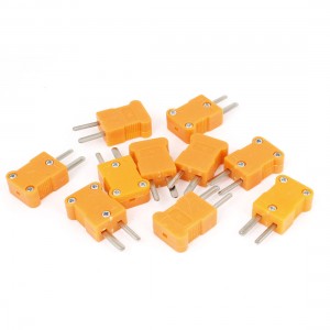 10 Pcs Spare Part K Style Male Thermocouple Sensor Plug Orange