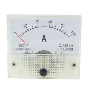 DC 0-100A Current Rectangular Panel Analog Ammeter Measuring Tool 85C1-A