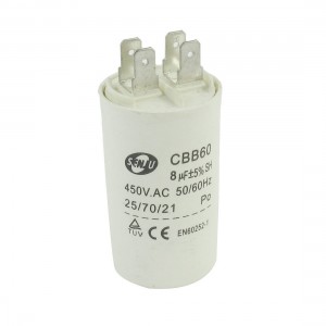 Air Conditioner AC 450V 8uF Cylindrical Motor Capacitor CBB60