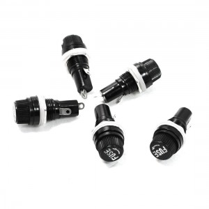 5 Pcs 10A 250V AC 5 x 20mm Panel Mounted Plastic Fuse Holder