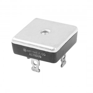 35A Silver Tone Aluminum Case Single Phase Bridge Rectifier