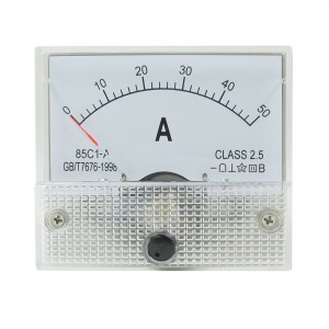 DC 0-50A Current Rectangular Panel Analog Ammeter Measuring Tool 85C1-A