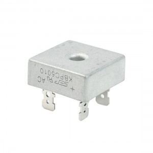 KBPC50-10 1KV 50A Silver Tone Metal Shell 1 Phase Bridge Rectifier