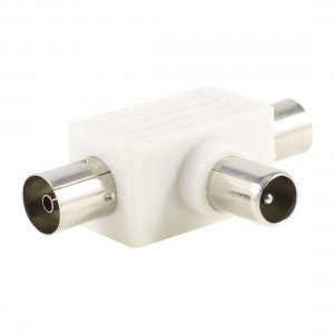 CCTV Camera BNC 3 Way Male to 2 Female Plug RF Coaxial Converter Connectors