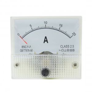 DC 0-20A Current Rectangular Panel Analog Ammeter Measuring Tool 85C1-A