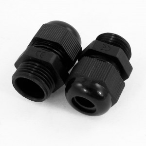 2 Pcs Black PG11 Plastic Connector Gland for 6mm-10mm Cable
