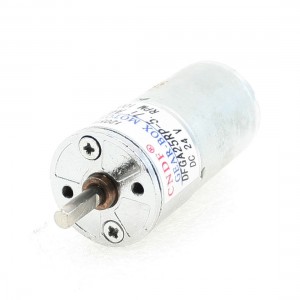4mmx11mm Shaft 25mm Dia Cylinder Shaped Gear Motor 1000 RPM 24V DC