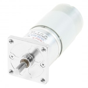 DC 12V 50RPM Output Speed 2 Pin Terminals 6mm Shaft Electric Power Geared Motor