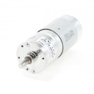DC 24V 50RPM 6mmx15mm Shaft 2 Pins 37mm Diameter Electric Power Geared Motor