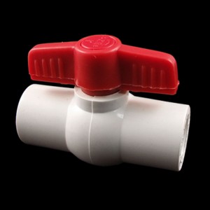 Plumbing 1/2" x 1/2" Slip 2 Way Full Port PVC-U Ball Valve White