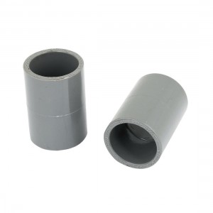 2PCS Replacement 25mm Inner Diameter PVC Straight Pipe Connectors Gray