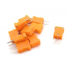 Orange Plastic Housing Male Thermocouple Plug K Type 10pcs