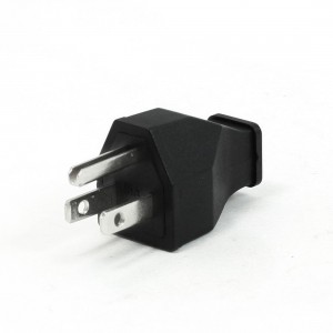 15A 125V Plastic Handle 9.5mm Cord Hole Connector 3 Pin US Plug