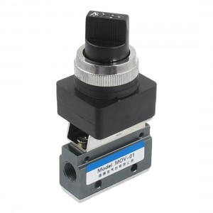 1/8"PT 2 Position 3 Way Latching Knob Air Pneumatic Mechanical Valve