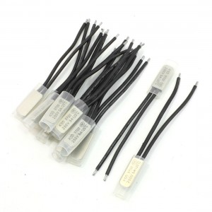 12 Pcs NC 125C 2 Wire Connector Bimetal Thermal Thermostat Switch 250V 5A