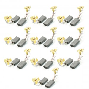 20 Pcs 35mm Single Lead Wire 43/64" x 27/64" x 1/5" Motor Carbon Brushes