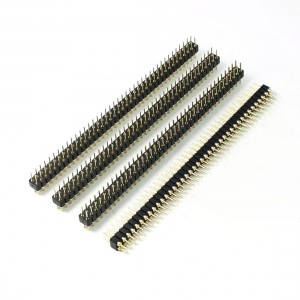 Male to Male 2.54mm Pitch Distance 2x40P Position IC Socket Connector 4 Pcs