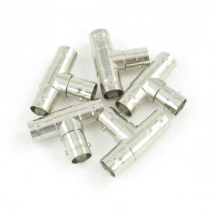 CCTV Camera BNC 3 Way Female Plug RF Coaxial Adapter Connectors 5 Pcs