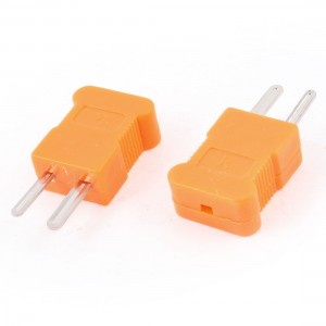 2 Pcs Spare Part K Type Male Thermocouple Sensor Plug Orange