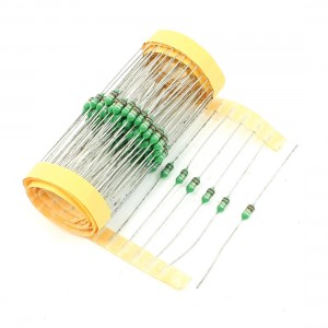 2.2uH Inductance 1/4W Axial Lead 4 Color Ring Fixed Inductors 100 Pcs
