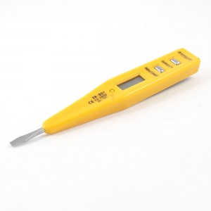 AC/DC 12-250V Digital Voltage Tester Pen Slotted Screwdriver Yellow