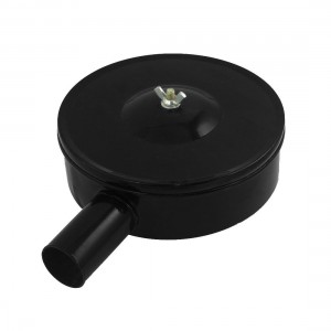 Black Metal 1.25" 31.7mm Male Thread Air Compressor Filter Silencer
