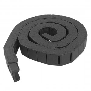 1M Length Black Plastic Flexible Cable Nested Drag Chain 15mm x 20mm