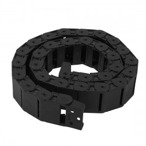 18mm x 37mm 1M 39.4" Plastic Cable Drag Chain Wire Carrier Black