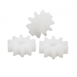 3Pcs 10 x 33.7 x 14mm PCB Propene Polymer Spur Gear Wht