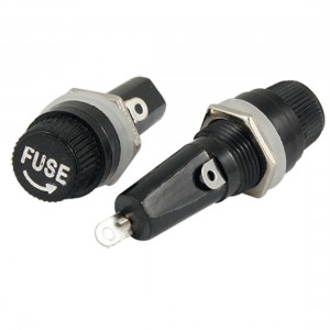 2 Pcs 6 x 30mm Locking Nut Panel Mounted Fuse Holder