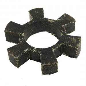 Black 46mm 1 4/5" 6 Petal Rubber Fabric Elastic Damper Coupling Insert Spider