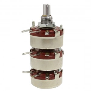 WTH118-3 Slot End Style Shaft 220K ohm Carbon Film Potentiometer 2W