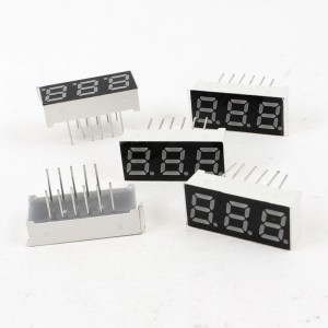 5 Pcs Common Anode 12 Pin 3 Bit 7 Segment 0.28" Red LED Display Digital Tube