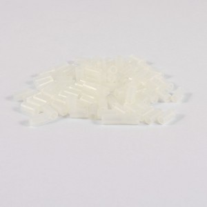 White Cylinder Nylon LED Spacer Support 2.7mm x 4mm x 8mm 100 Pcs