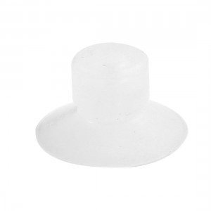 25mm x 11mm Silicone Oil Proof Vacuum Suction Cup Sucker Clear White