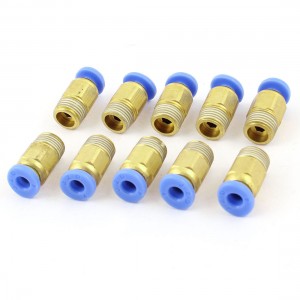 10pcs 1/8" PT Male Thread 4mm Push In Joint Pneumatic Connector Quick Fittings