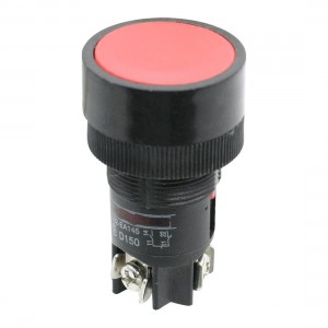 21mm Thread Mounted SPDT 3P Momentary Red Pushbutton Switch 600VAC 10A XB2-EA145