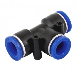 10mm Connecting Dia T Shaped Air Pneumatic Quick Fittings Jointer
