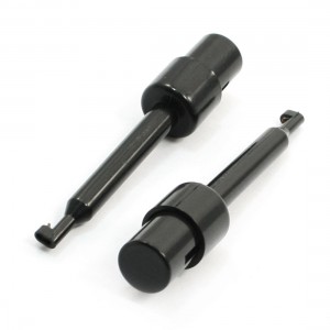 2 Pcs Black Electrical Voltmeter Meter Lead Wire Testing Hooks 2.3"