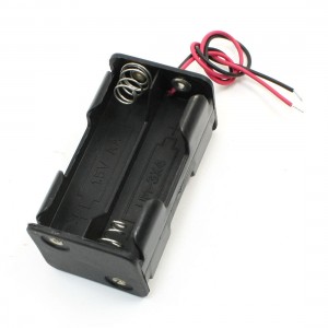 Dual Wire Double Side Spring Loaded 4 x 1.5V AA Batteries Case