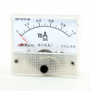 85C1 DC 0-1mA Class 2.5 Analog Amperemeter Ampere Panel Meter Gauge