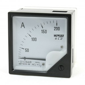 Class 1.5 Accuracy Square Shape AC 200A Ampere Ammeter Meter Panel 6L2
