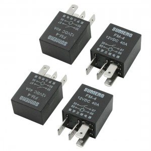 DC 12V Volt 40A 4 Pin Terminal SPST Vehicle Auto Car Alarm Relay 4 Pcs